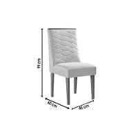 Kit 6 Cadeiras Sala Jantar Maldivas 6 Un Madeira Capuccino-suede Capuccino - Rufato - 2