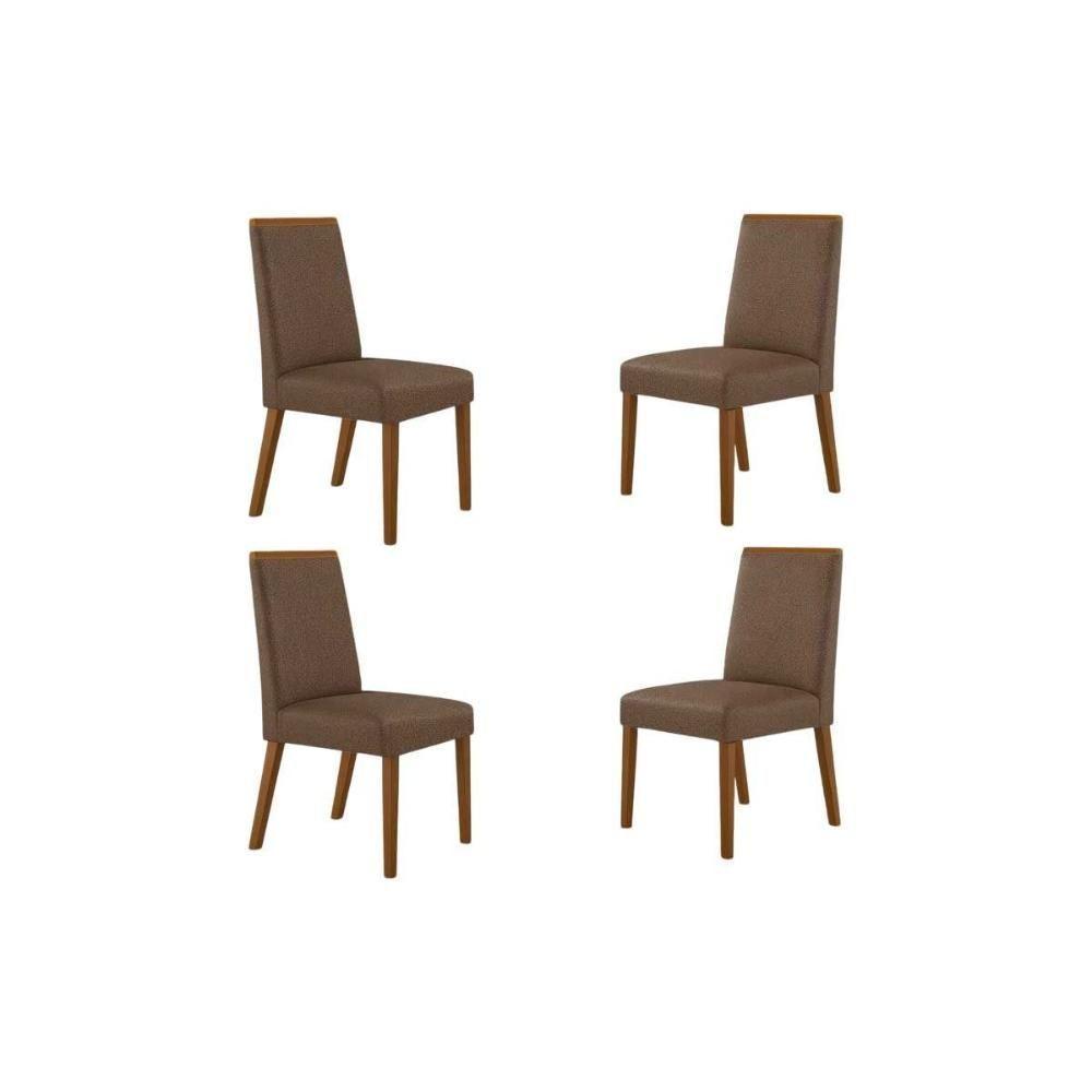 Kit 4 Cadeiras Sala Jantar Dakota 4 Un Madeira Capuccino-corano Capuccino - Rufato - 1