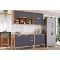 Módulo Cozinha Mgm Divina Balcão S- Tampo Eloise C- 2 Portas E 3 Gavetas 120cm Cinamomo-platina-mgm - 4