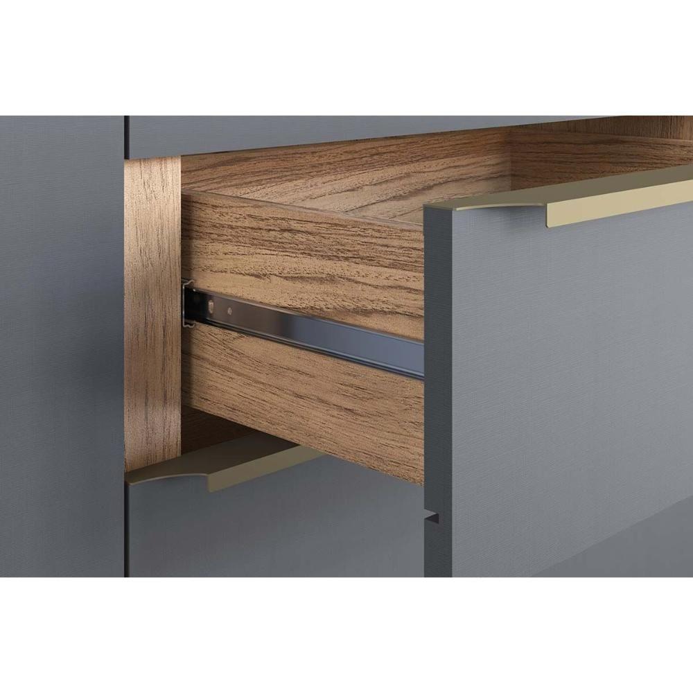 Kit Cozinha Modulada 7 Peças Versalis (3aéreos+2balcões+1torrequente+1complemento) C7p167 Freijo-cinza Argila - Herval - 6