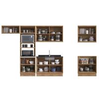 Kit Cozinha Modulada 7 Peças Versalis (3aéreos+2balcões+1torrequente+1complemento) C7p167 Freijo-cinza Argila - Herval - 3