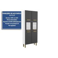 Paneleiro De Cozinha Bella C- 6 Portas (2 C- Vidro) 80cm Verde - Bertolini - 2