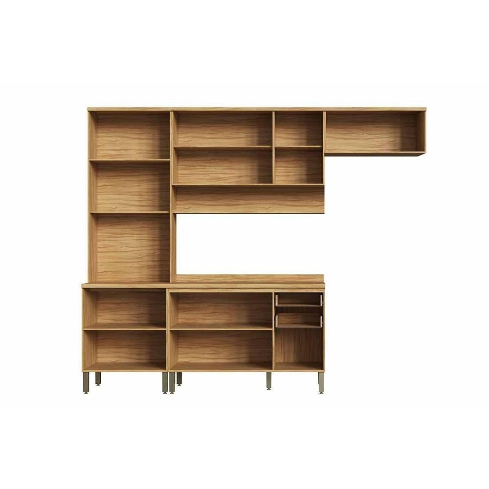 Kit Cozinha Modulada 4 Peças Riesling (2aéreos+1balcão+1paneleiro) C4p229 Amendoa-off White - Ronipa - 3