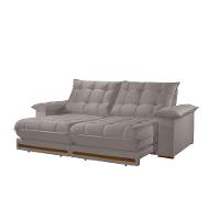 Sofá Retrátil Barcelona 1,80m 2 Lugares Molas Ensacadas Txr Bege - 2