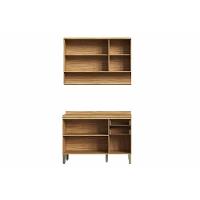 Kit Cozinha Modulada 2 Peças Riesling (1aéreo+1balcão) C2p63 Amendoa-off White-ronipa - 3