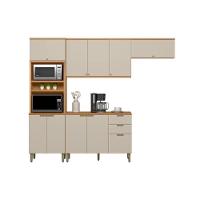 Kit Cozinha Modulada 4 Peças Selene (2aéreos+1balcão+1torrequente) Cp08 Jequitiba-off White Fosco - Linea Brasil - 10