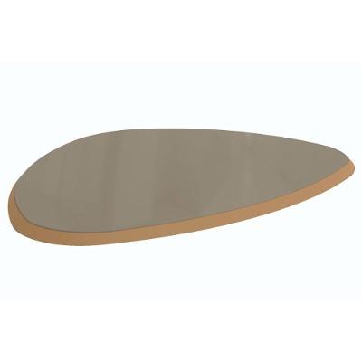 Tampo Mesa Sala De Jantar Madeirado C- Vidro Ta62 Orgânico Jantar-premium 135x105cm Freijo-bronze - Kappesberg