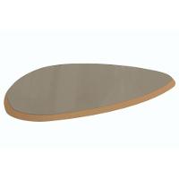 Tampo Mesa Sala De Jantar Madeirado C- Vidro Ta62 Orgânico Jantar-premium 135x105cm Freijo-bronze - Kappesberg - 1
