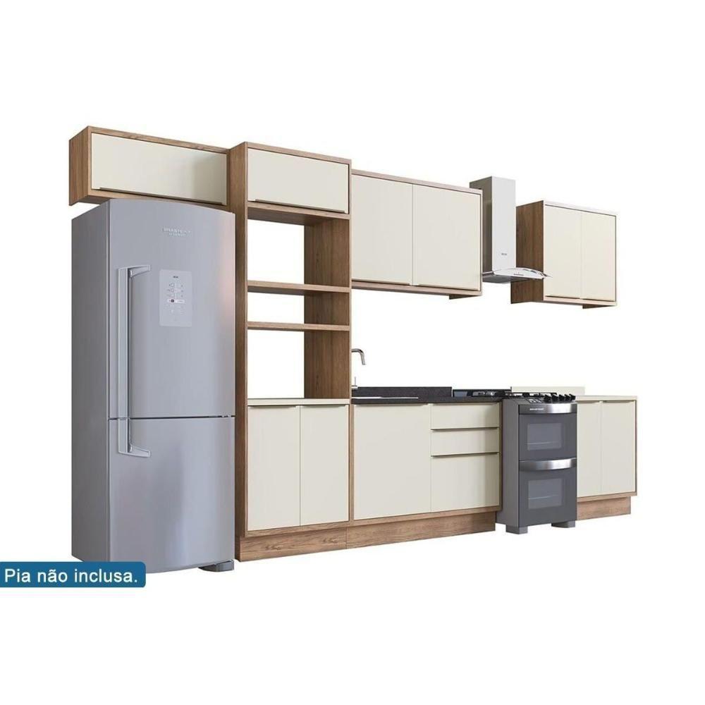 Kit Cozinha Modulada 7 Peças Versalis (3aéreos+2balcões+1torrequente+1complemento) C7p167 Freijo-grafite - Herval - 4