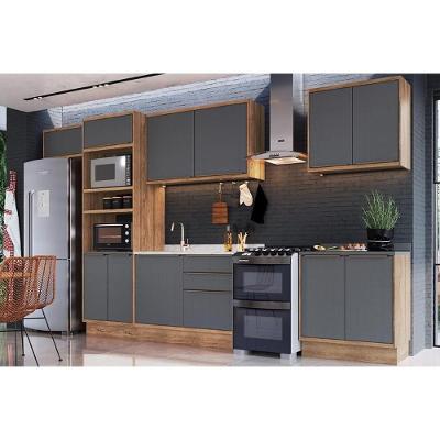 Kit Cozinha Modulada 7 Peças Versalis (3aéreos+2balcões+1torrequente+1complemento) C7p167 Freijo-grafite - Herval