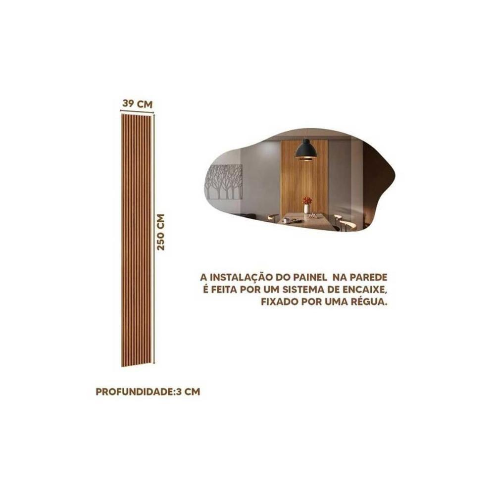 Painel P- Lavabo Ripado 0.4 Modular Placa-regua Parede 039x250cm Nature Fosco - Linea Brasil - 2