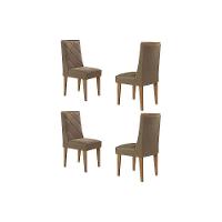 Kit 4 Cadeiras Sala Jantar Pietá 4 Un Madeira Capuccino-corano Capuccino - Rufato - 1
