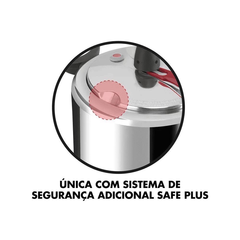 Panela De Pressao Clock 7,0l Com Fechamento Interno Aluminio Polido - 4