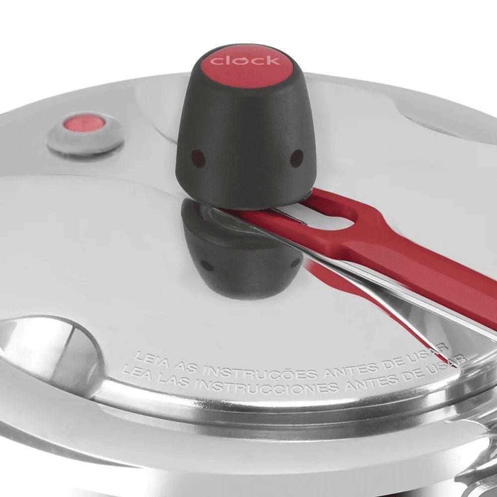Panela De Pressao Clock 7,0l Com Fechamento Interno Aluminio Polido - 9