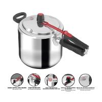 Panela De Pressao Clock 7,0l Com Fechamento Interno Aluminio Polido - 7