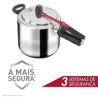 Panela De Pressao Clock 7,0l Com Fechamento Interno Aluminio Polido - 10