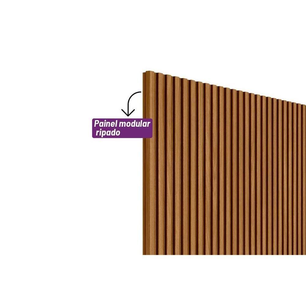 Painel P- Lavabo Até 85 Pol Modular 2.2 Ripado 219x250cm Nature Fosco - Linea Brasil - 4