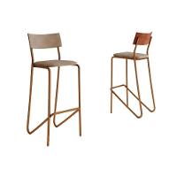 Kit 6 Banquetas Sala Jantar Atlas 1747 6 Uni Rose-linho Areia-courano Caramelo - Carraro - 6