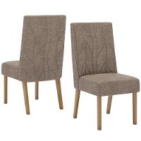 Kit 2 Cadeiras Sala De Jantar Eloa Suede Cacao Henn Suede Cacao - 1