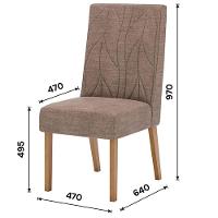 Kit 2 Cadeiras Sala De Jantar Eloa Suede Cacao Henn Suede Cacao