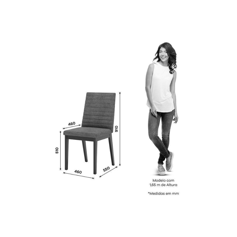 Kit 2 Cadeiras Sala Jantar Elena 2 Un Nature-linho Creme - Henn - 3