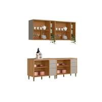 Kit Cozinha Modulada 4 Peças Allure (2aéreos+2balcões) Cp25 Jequitiba-gris Fosco - Linea Brasil - 3