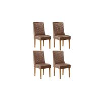 Kit 4 Cadeiras De Cozinha Maldivas 4 Un Naturalle-corano Capuccino - Rufato - 1