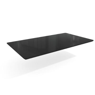 Tampo para Mesa de Jantar TA26 em MDF 160cm Preto com Vidro Kappesberg