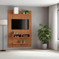 Painel Para Tv Até 50 Polegadas Com Nicho E Prateleiras - Mel - 1