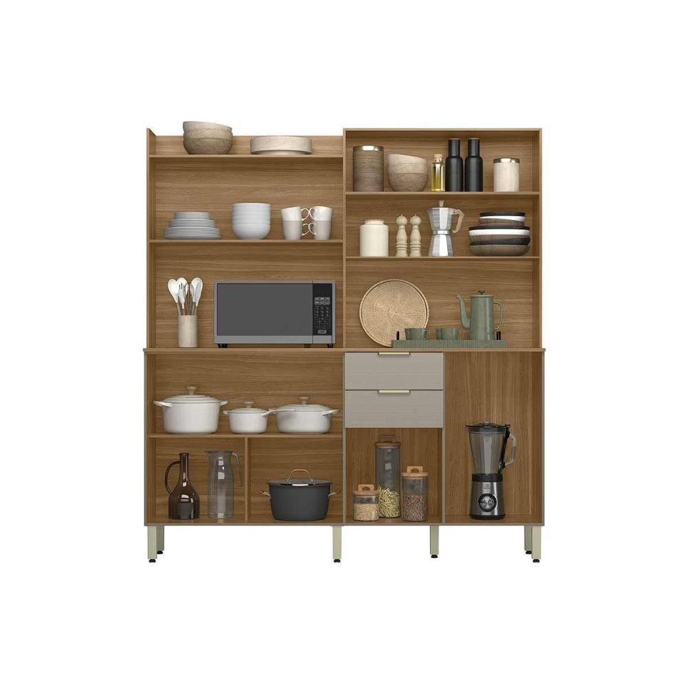 Kit De Cozinha Compacta Pitaya C- 7 Portas E 2 Gavetas 178cm Amendola-grafito Prime Tx - Demóbile - 3