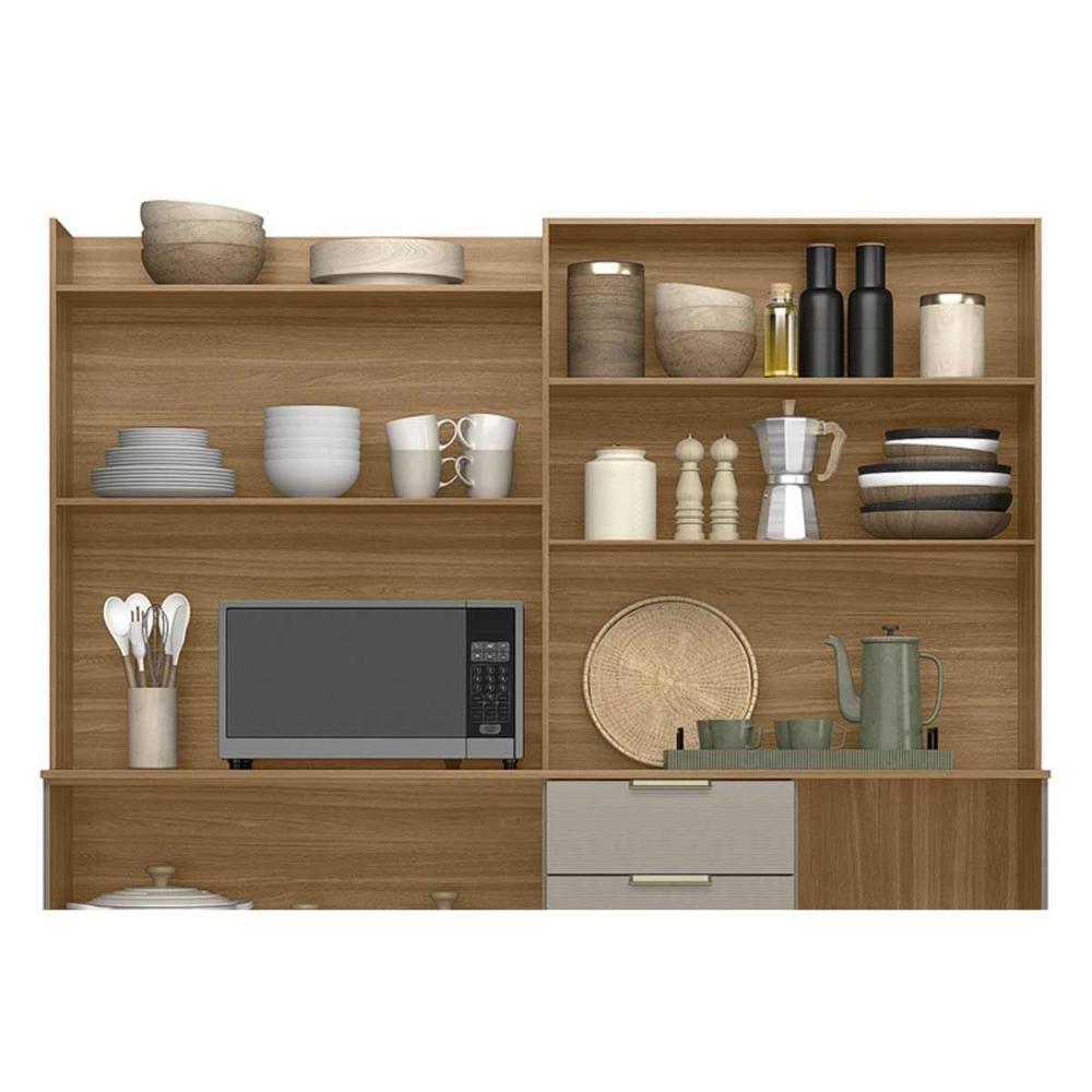 Kit De Cozinha Compacta Pitaya C- 7 Portas E 2 Gavetas 178cm Amendola-grafito Prime Tx - Demóbile - 4