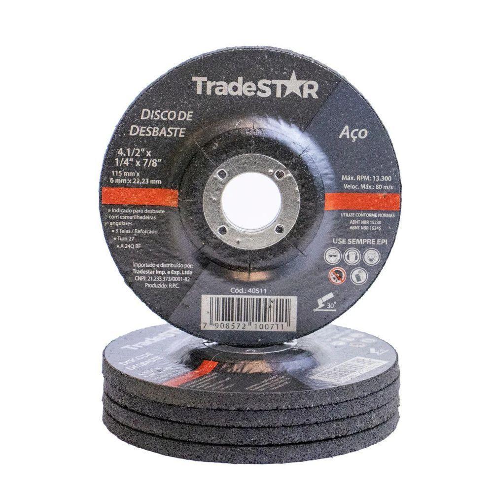 Disco Desbaste 115 X 6,0 Mm Aço Tradestar - 1
