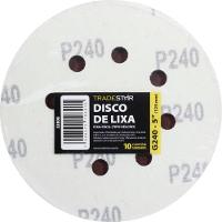 Disco Lixa 125 Mm G240 Alvenaria Com Fixadores Tradestar - 1