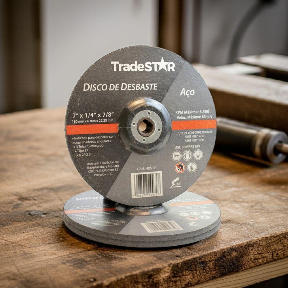 Disco De Desbaste 180 X 6,0 Mm Aço Tradestar - 6