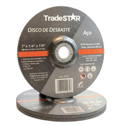 Disco De Desbaste 180 X 6,0 Mm Aço Tradestar