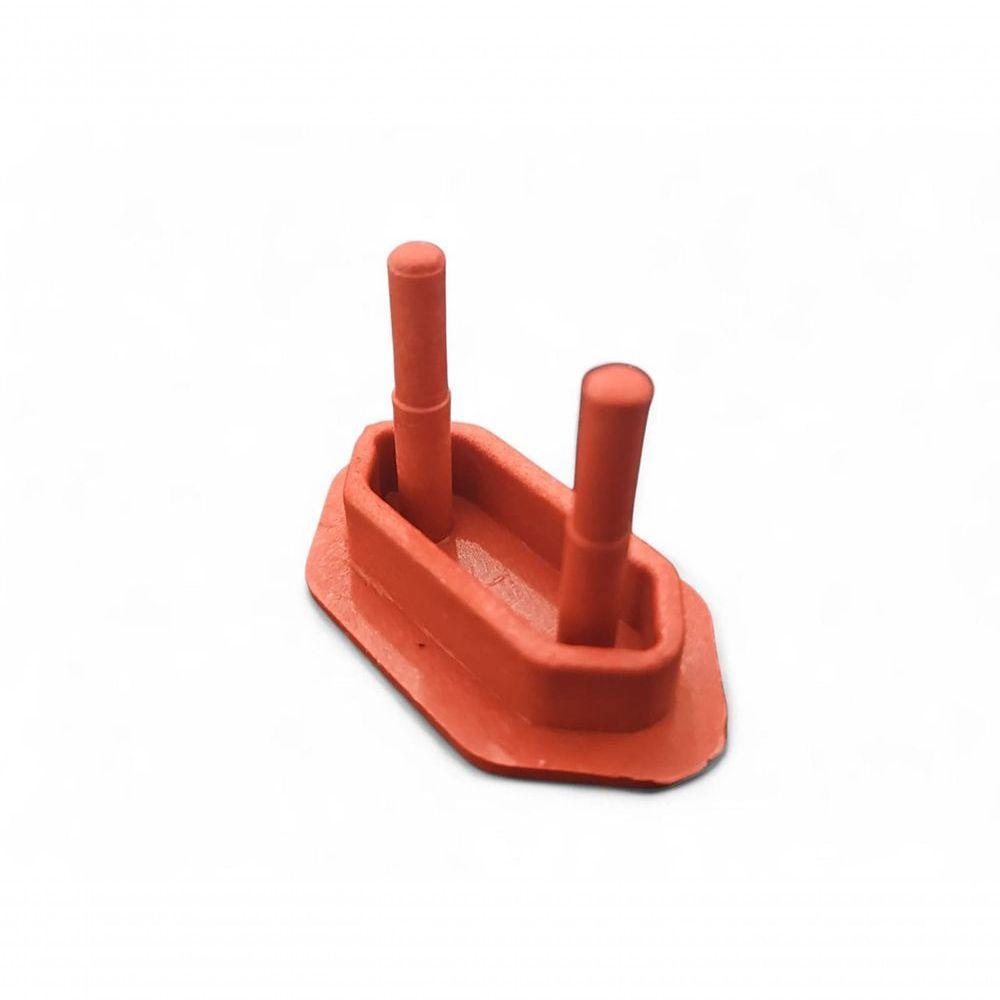 Kit 100 Pçs Protetor De Tomada Tampa Antichoque Bebe Vermelho - 1