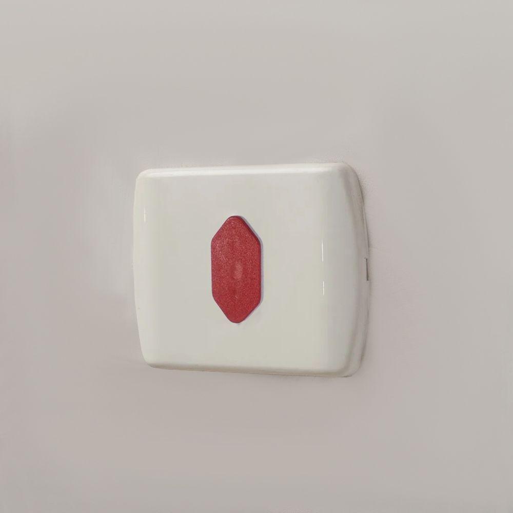 Kit 100 Pçs Protetor De Tomada Tampa Antichoque Bebe Vermelho - 2