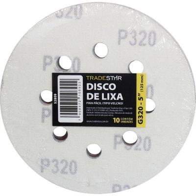 Disco Lixa 125 Mm G320 Alvenaria Com Fixador Tradestar