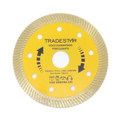 Disco Diamantado 110 Mm Porcelanato Pro Furo 20 Mm Tradestar