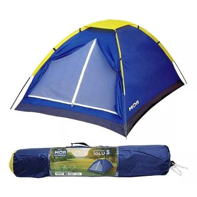 Barraca De Camping Acampamento Mor Iglu 4 Pessoas - Ref 9033 - Medidas 2,10x2,10x1,30 Metros Tamanho Unico Cor Azul