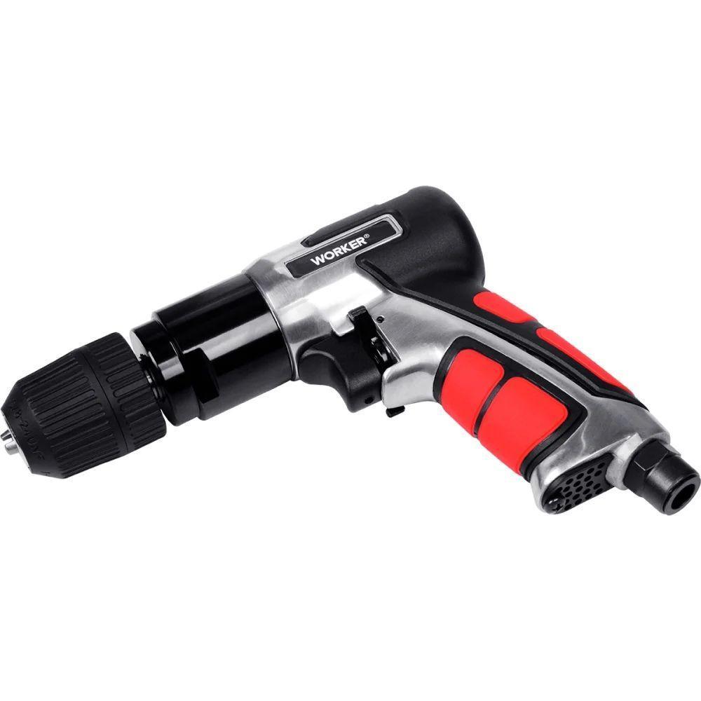 Furadeira Reversível Pneumática 3-8'' Profissional 4,1pcm 1-4'' Npt Pistola Worker - 5