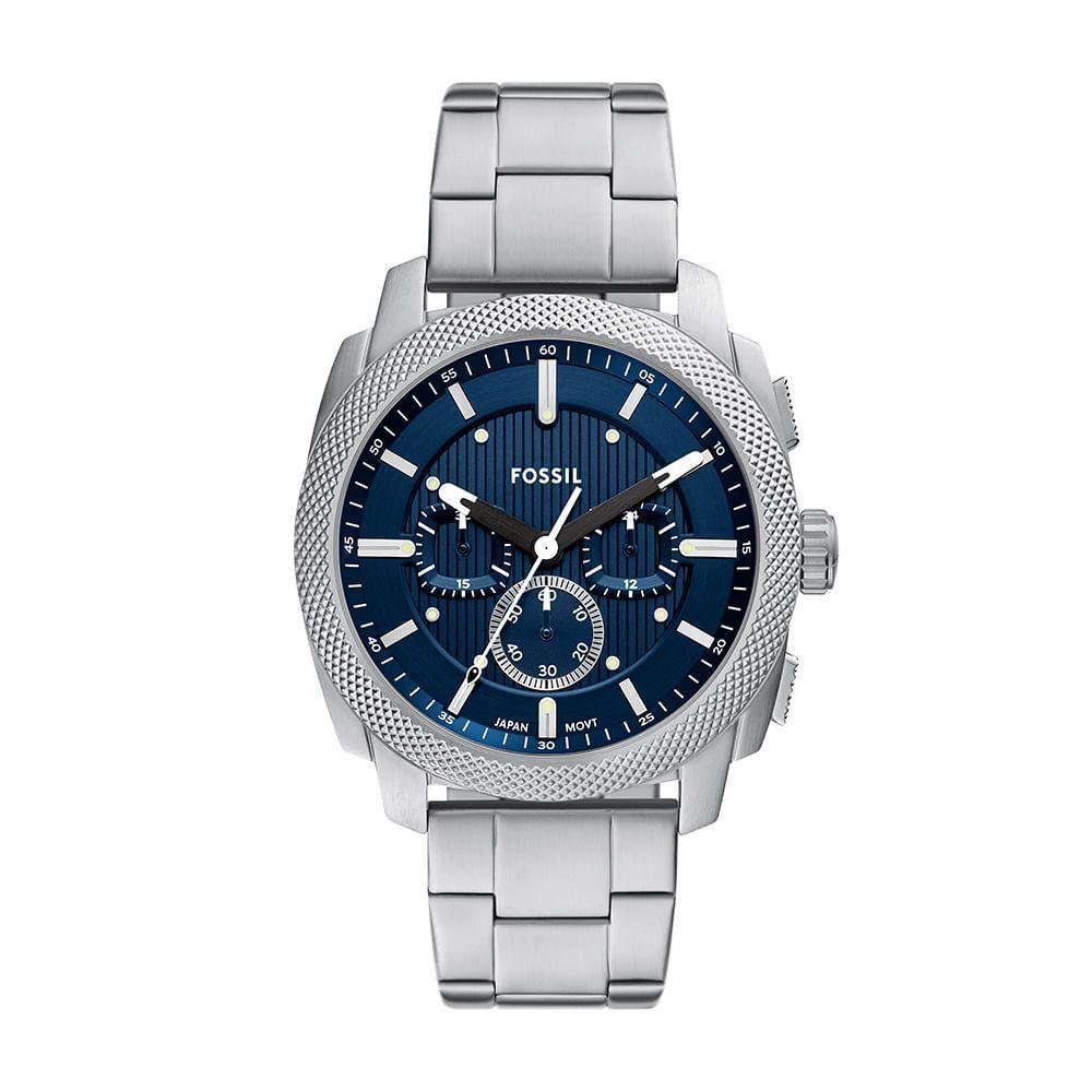 Relógio Fossil Masculino Machine Prata - Fs6096-1an - 1