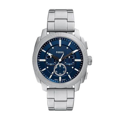 Relógio Fossil Masculino Machine Prata - Fs6096-1an
