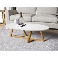 Mesa De Centro Classic Branco/Nature- Tebarrot