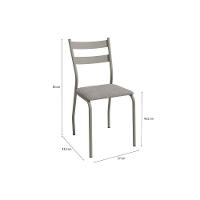 Cadeira Sala De Jantar Bali 2c141nk Aço Kit 2 Un Niquel-ano Branco - Kappesberg - 2