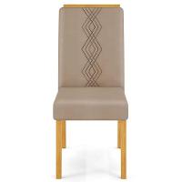 Cadeira Para Mesa De Jantar Yasmin Kit 2 Peças Cedro Veludo Kraft – Dj Móveis
