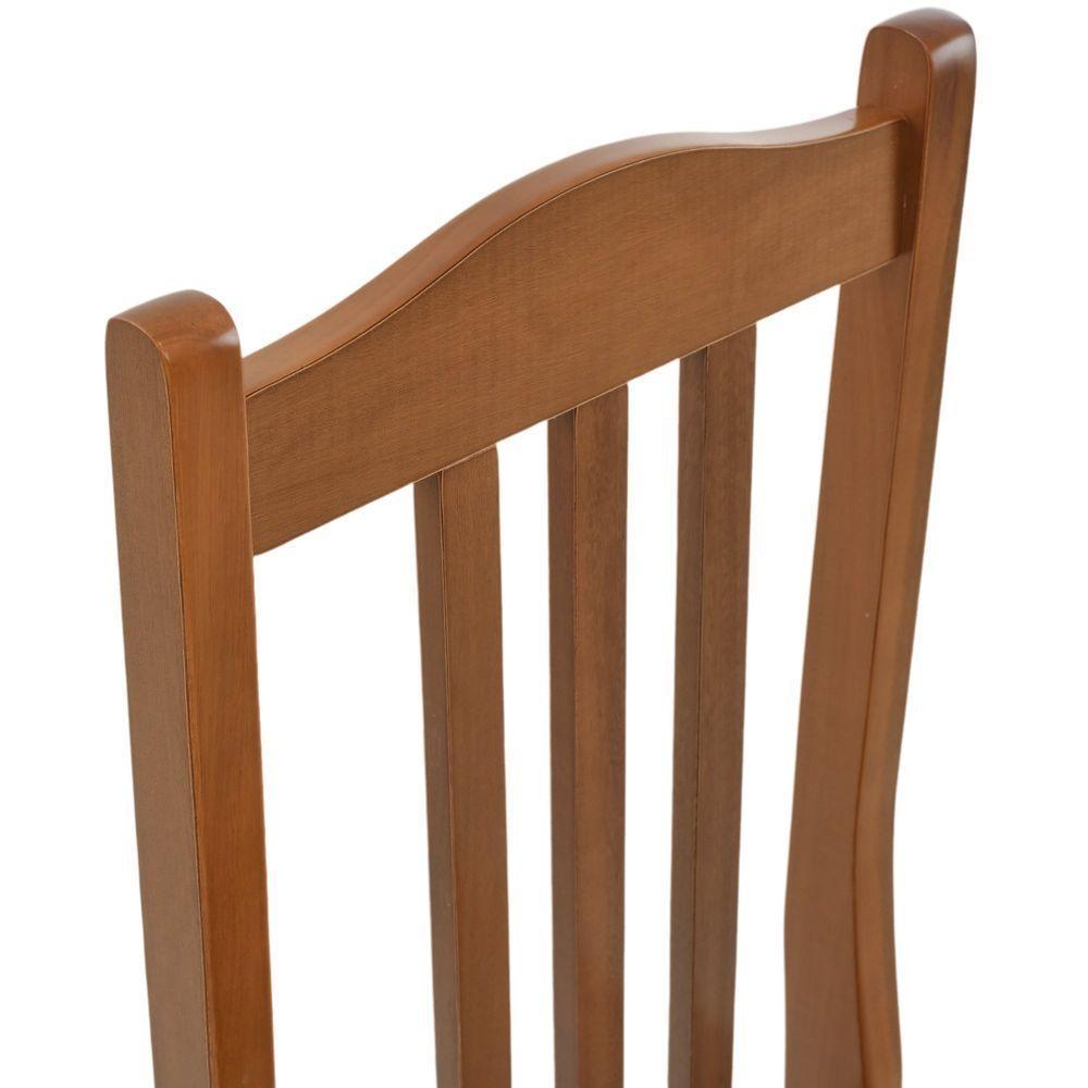 Cadeira Jantar Colonial Tradicional Em Madeira Maciça Carvalho Assento Ripado - 7