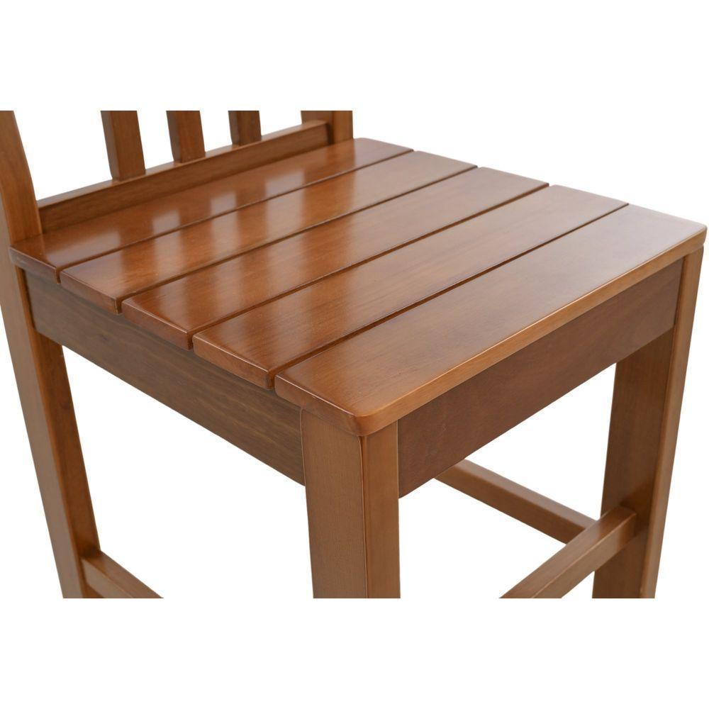 Cadeira Jantar Colonial Tradicional Em Madeira Maciça Carvalho Assento Ripado - 8