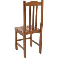 Cadeira Jantar Colonial Tradicional Em Madeira Maciça Carvalho Assento Ripado