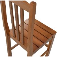 Cadeira Jantar Colonial Tradicional Em Madeira Maciça Carvalho Assento Ripado - 6